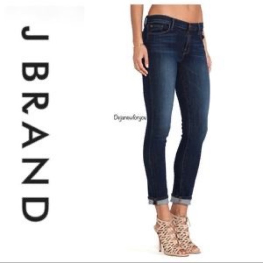 J Brand Skinny Leg Pure Raw Hem Jeans